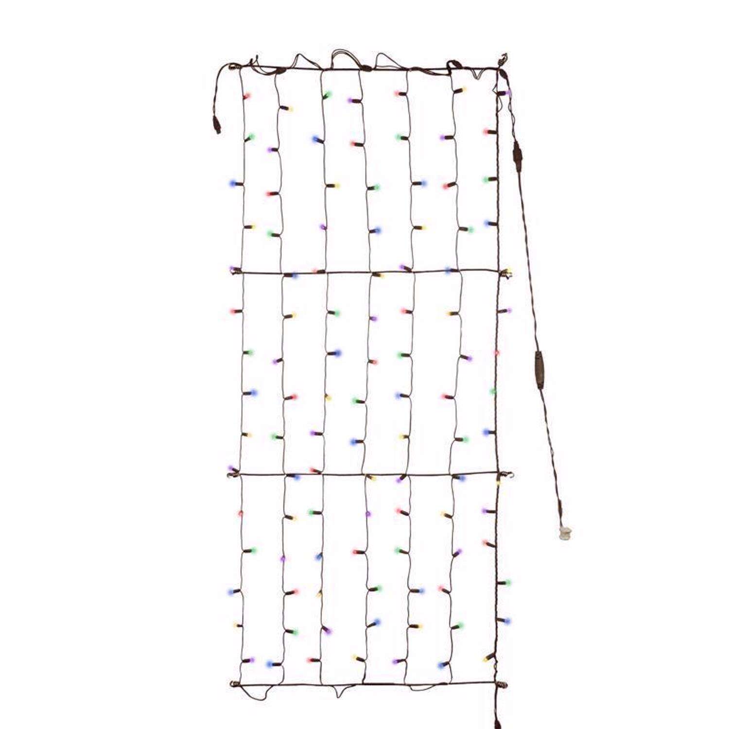 Celebrations Platinum LED Mini Multicolored 100 ct Net Christmas Lights 6 ft.