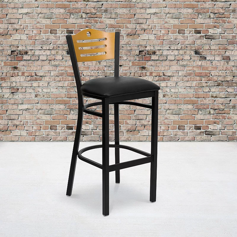 Flash Furniture HERCULES Series Slatted Back Bar Stool