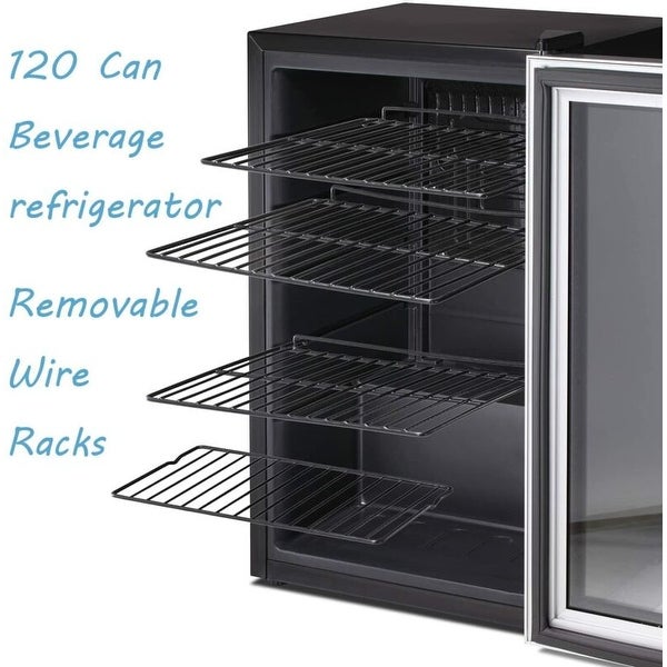 145 Can Wine Cooler Refrigerator Glass Door Fridge Compressor Freestanding