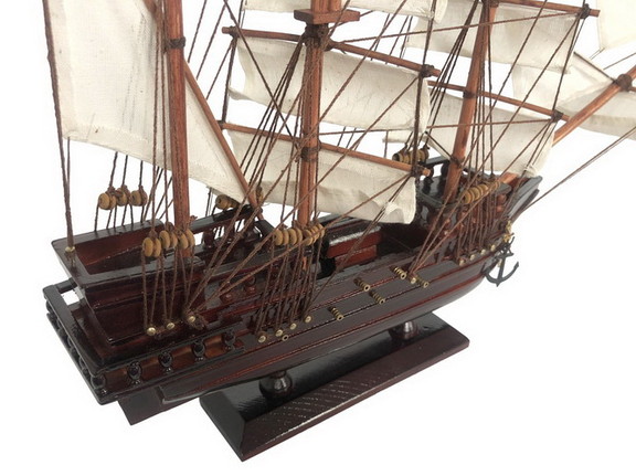 Handcrafted Model Ships Black Pearl White Sails 20...