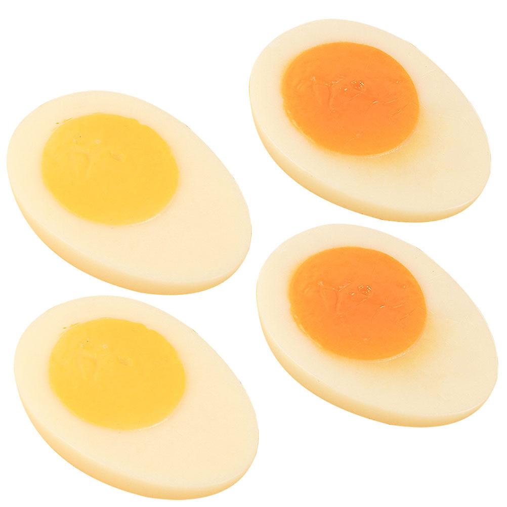 4pcs Simulated Boiled Eggs Pretend Food Toy Foods Breakfast Food Artificial Boiled Egg