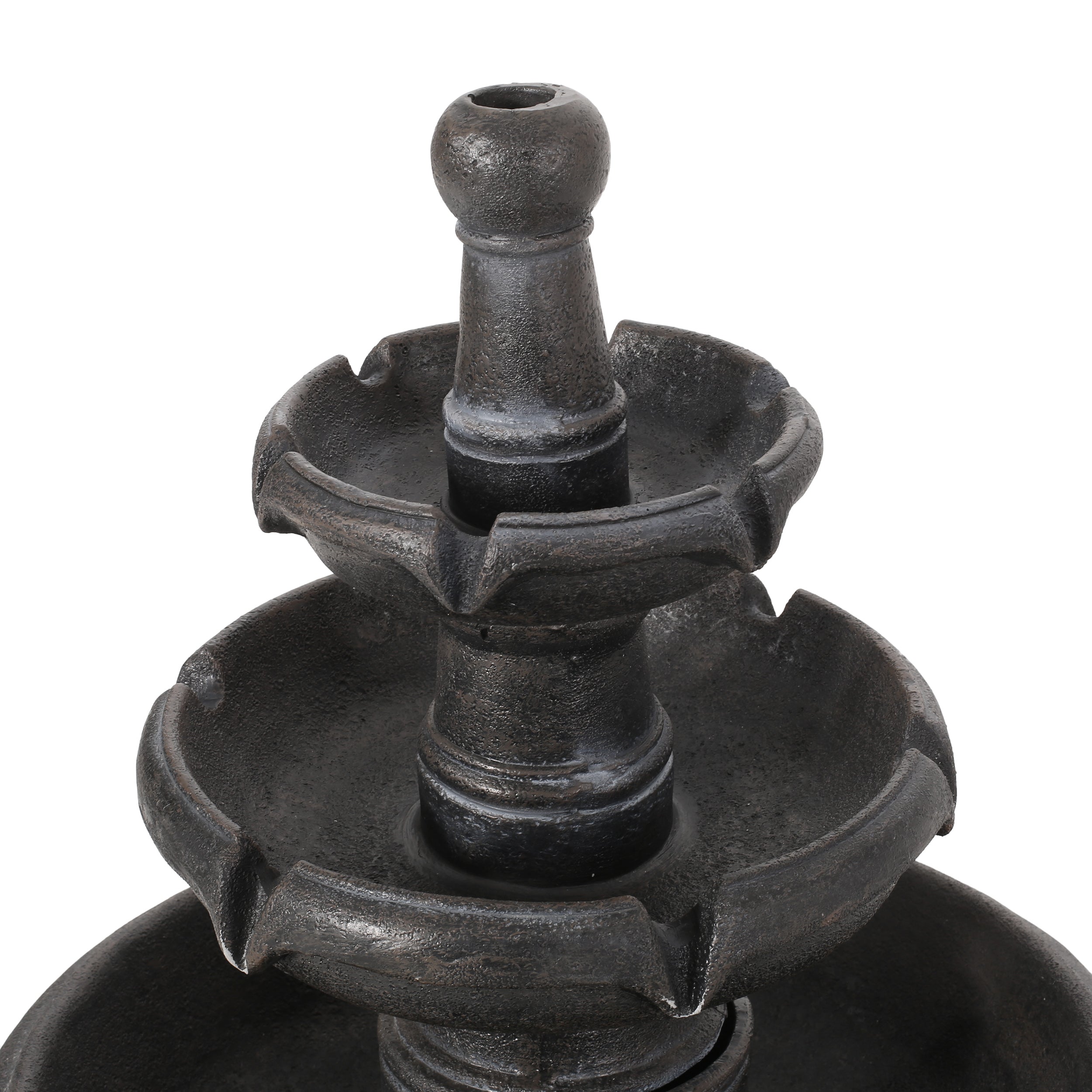 Irwington Outdoor 3-Tier Fountain， Dark Gray