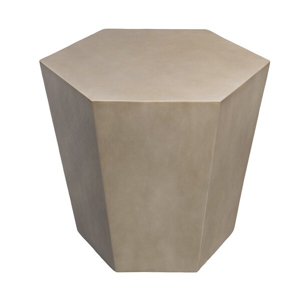 UPHA Outdoor 24inch Concrete Accent Side Table，Coffee Table