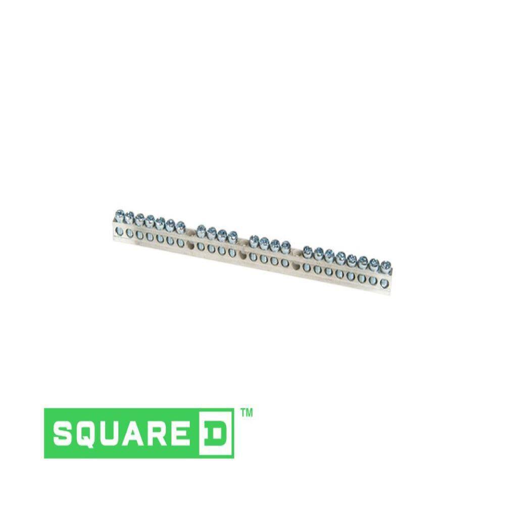 Square D 23 Terminal Ground Bar Kit for QOHomeline Electrical PanelLoad Center(PK23GTACP) PK23GTACP