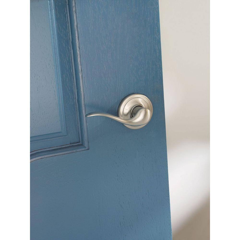 Kwikset Tustin Satin Nickel HallCloset Door Lever with Microban Antimicrobial Technology 720TNL 15 CP