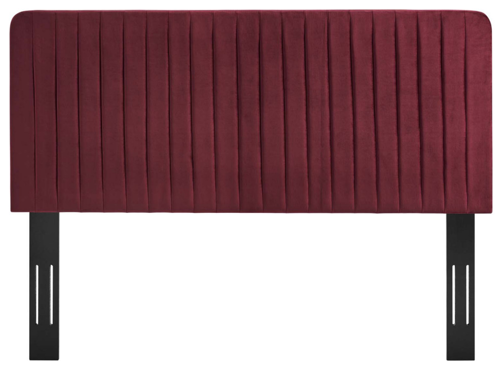 Milenna Channel Tufted Performance Velvet King/Cal King Headboard   Contemporary   Headboards   by ShopFreely  Houzz