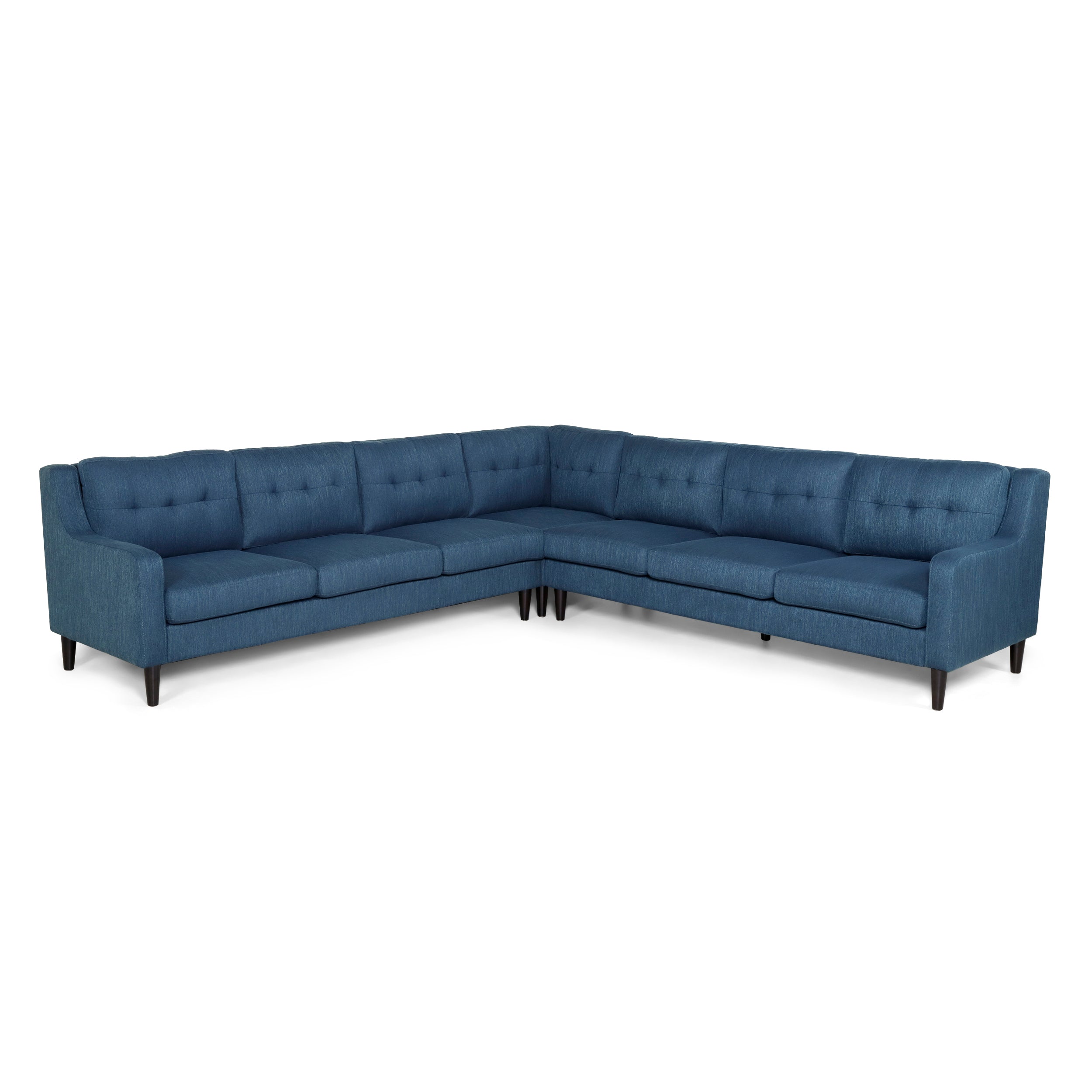 McCone Contemporary Tufted Fabric 7 Seater Sectional Sofa Set