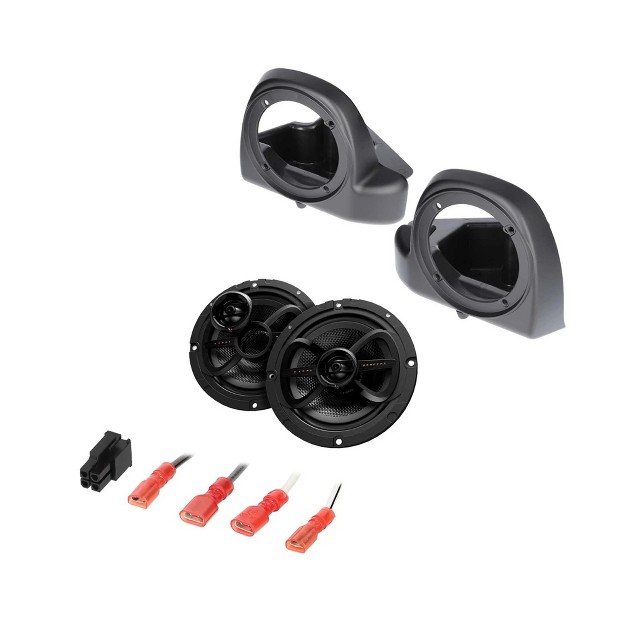 Infinity Perfect Ntckit 2 speaker Plug n play Kit Compatible With 2014 Up Harley For Lower Fairing Without Twin Cooled Engine