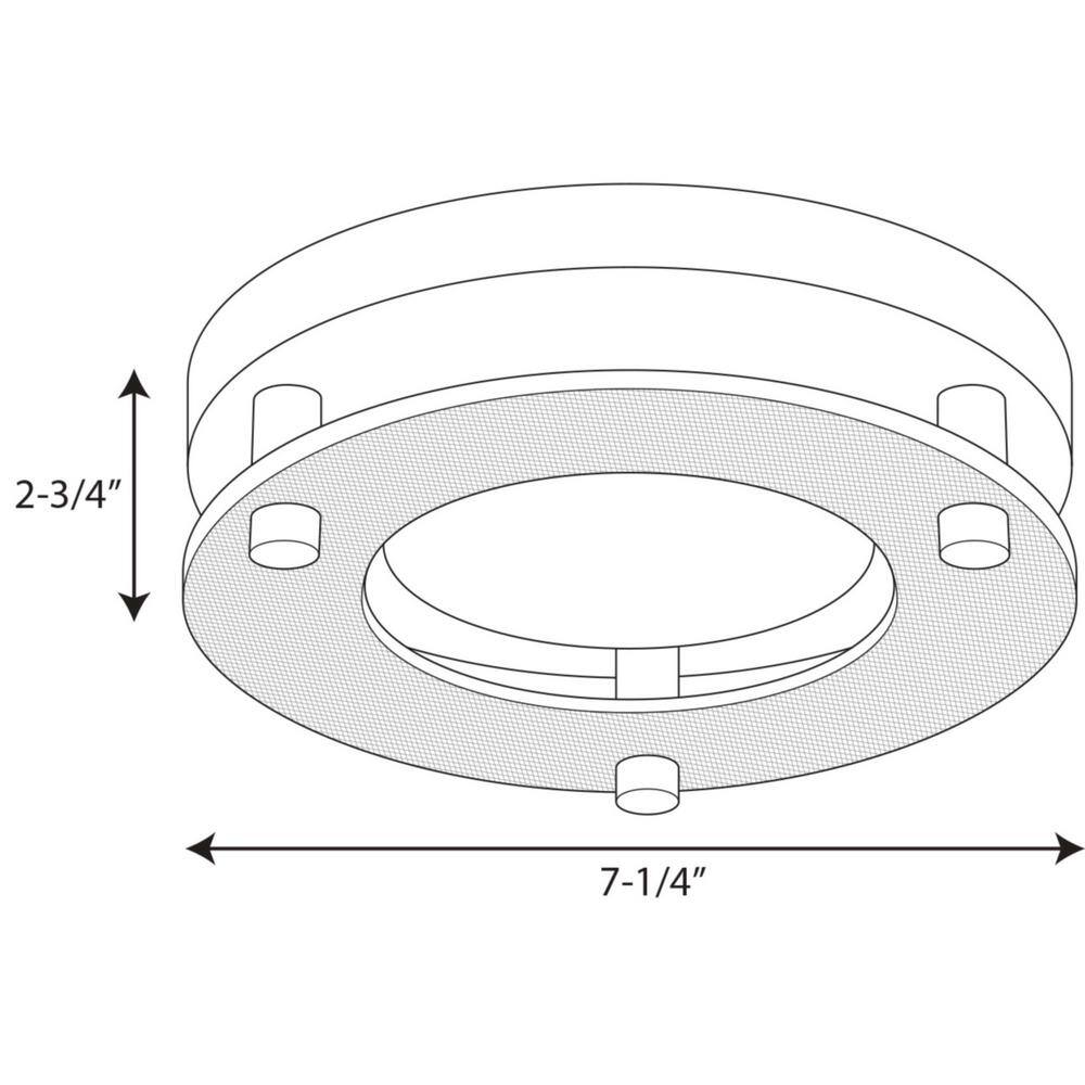 Progress Lighting 7.25 in. Flush Mount Collection 17-Watt Brushed Nickel Integrated LED Flush Mount P8147-09-30K