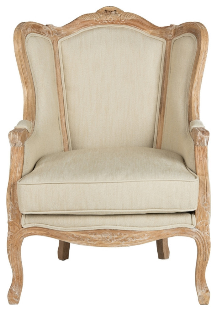 Albion Linen Wing Chair   French Country   Armchairs And Accent Chairs   by AED Luxury Home Decor  Houzz