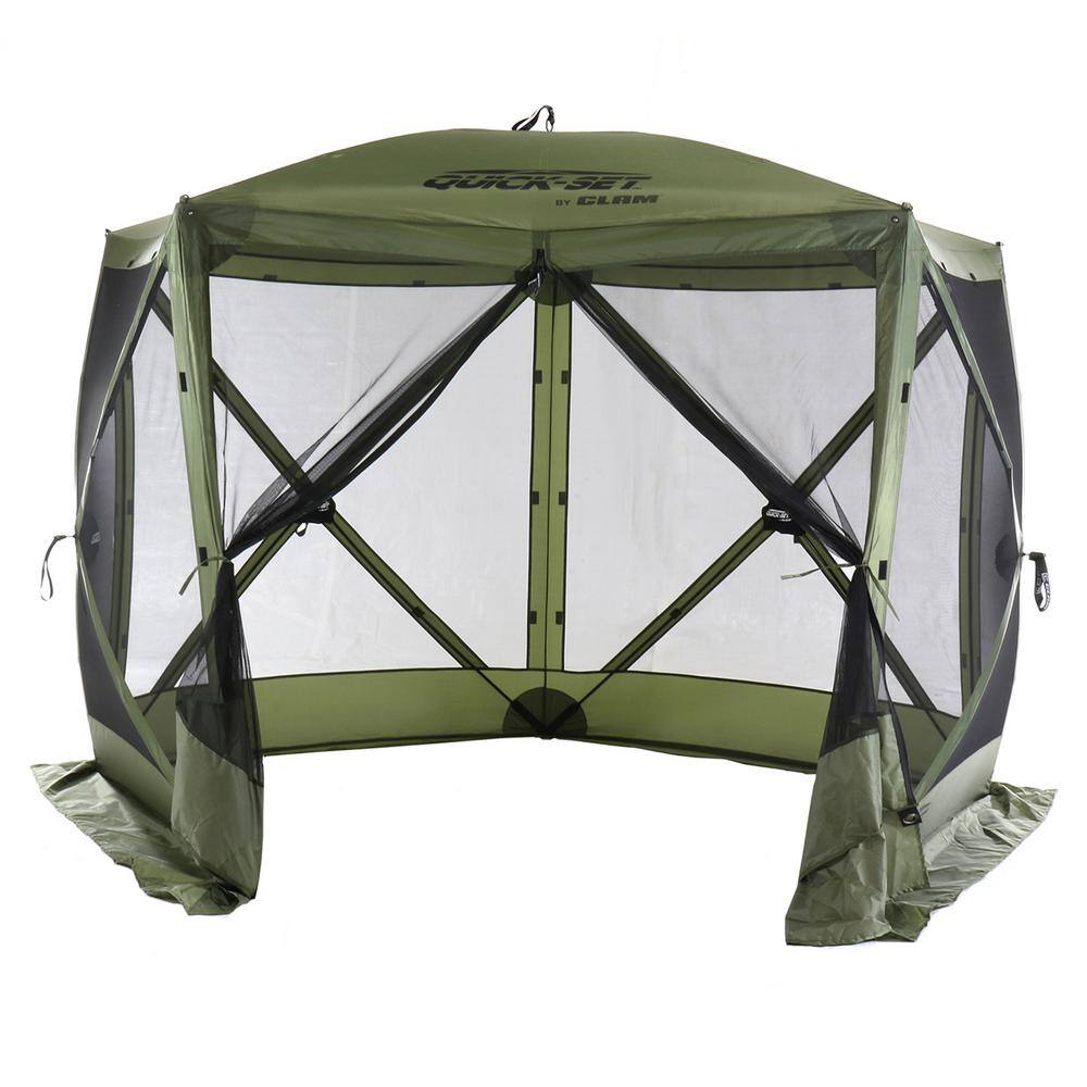 Clam Quick-Set Venture 9 ft. L x 9 ft. L Portable Camping Outdoor Gazebo Canopy Shelter CLAM-VT-15794