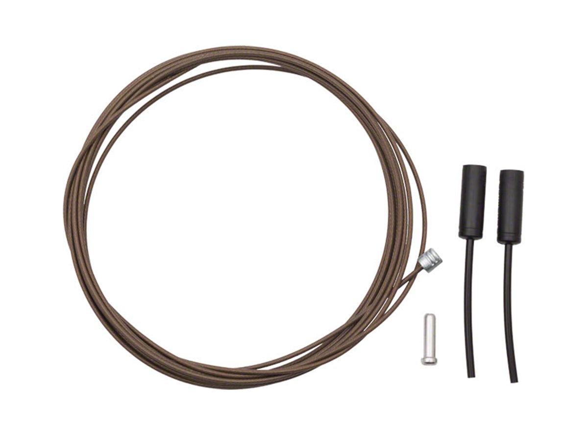 Shimano Dura-Ace/XTR Polymer Coated Stainless Derailleur Cable - Silver - Black