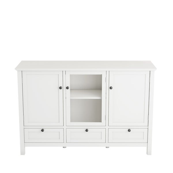 44.9'' Accent Cabinet Modern Console Table Sideboard for Living Room Dining Room With 2 Doors， 3 Drawers