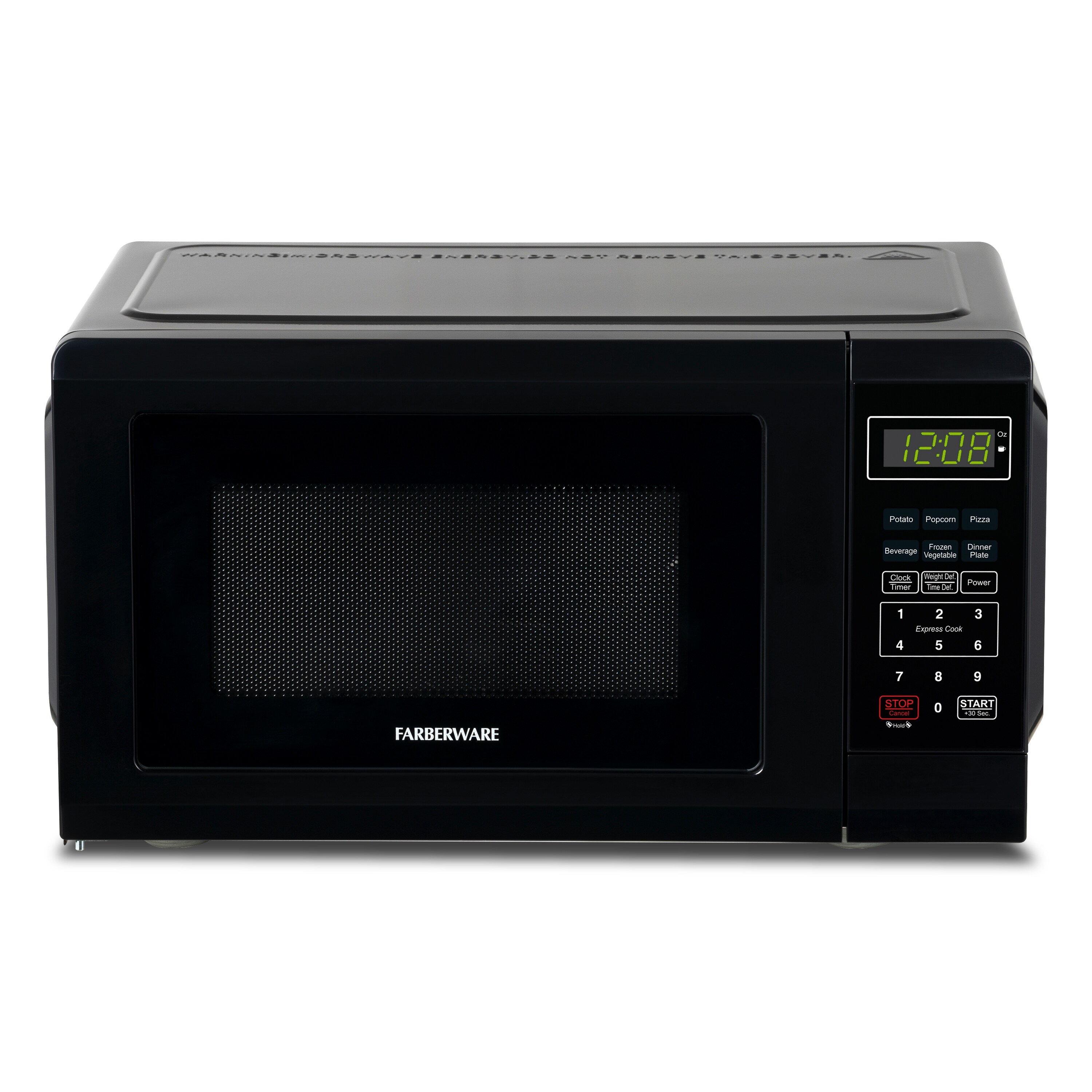 0.7 Cu Ft 700-Watt Microwave Oven， Black