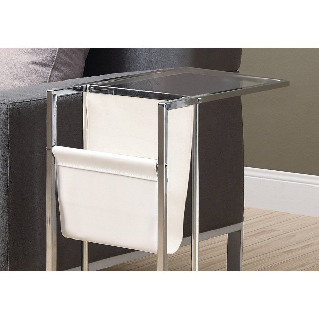 Metal Accent Table With Magazine Holder White Everyroom