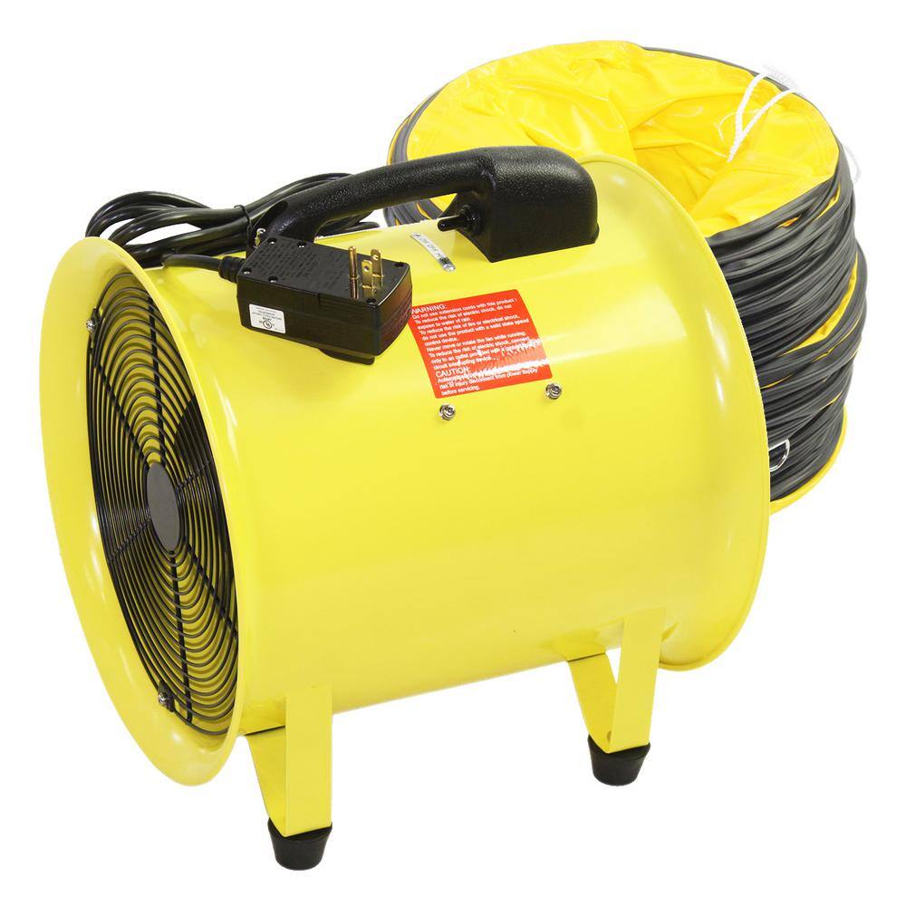 Maxx Air 12 in. High-Velocity Portable Blower and Exhaust Fan with Hose HVHF12COMBOUPS