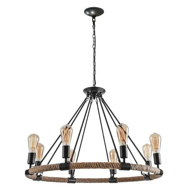 Modern Farmhouse Wagon Wheel Light Fixture Shopping - The Best Deals on Chandeliers