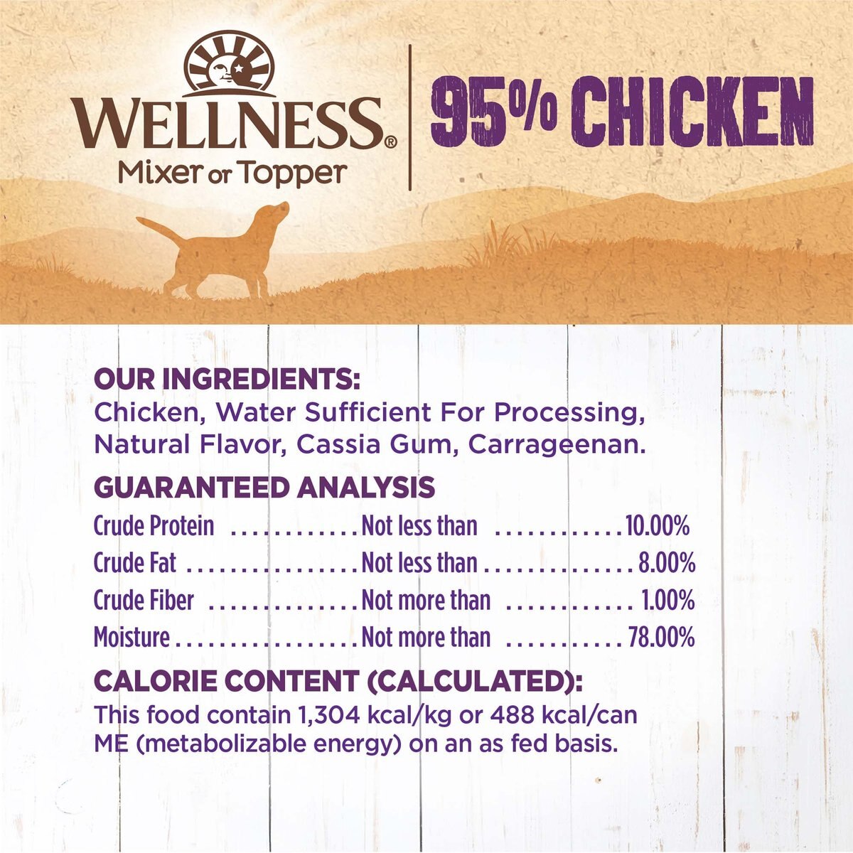 Wellness Ninety-Five Percent Chicken Grain-Free Canned Dog Food