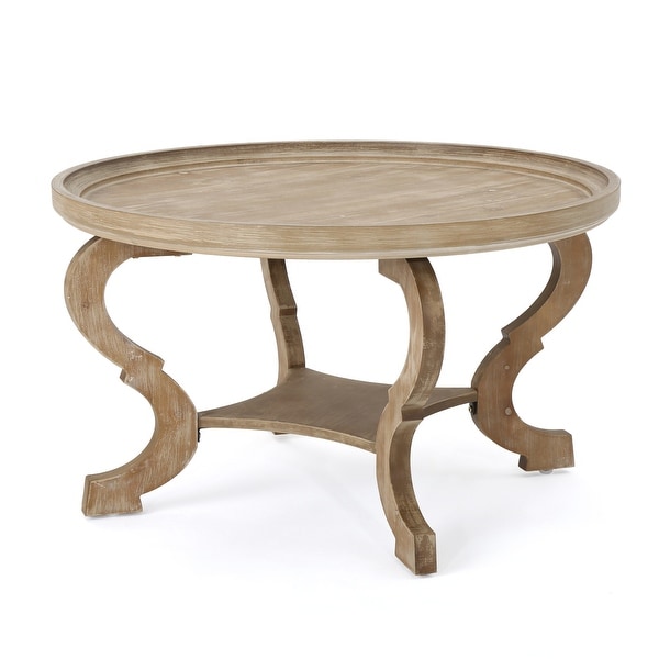 Althea Round Faux Wood Coffee Table by Christopher Knight Home