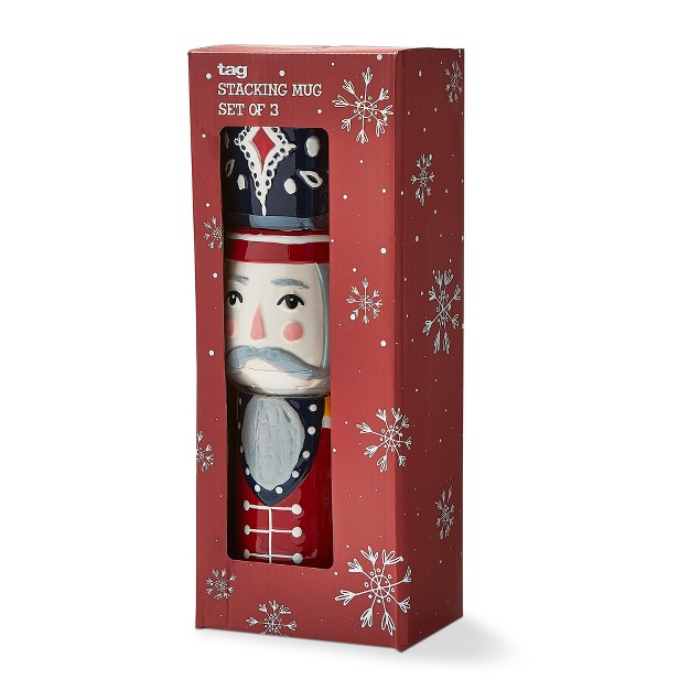 Tagltd Nutcracker Stacking Mug Set Of 3 16 Oz