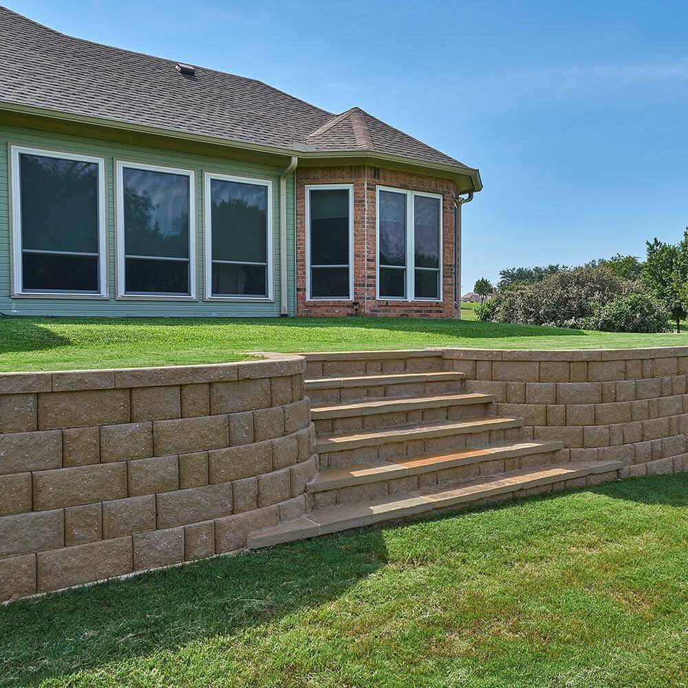 Pavestone Regal Stone Pro Rock Face 8 in. H x 18 in. L x 12 in. W Appalachian Blend Concrete Wall Block 81878.APB