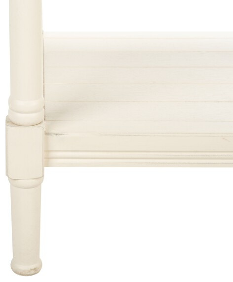 Rafiki 3 Shelf Console Table Distressed White/  Safavieh   French Country   Console Tables   by Safavieh  Houzz