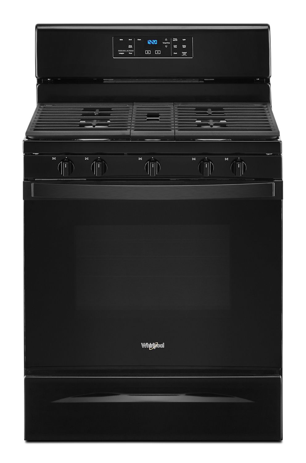 Whirlpool 5 Cu. Ft. Black Gas Range With Center Oval Burner