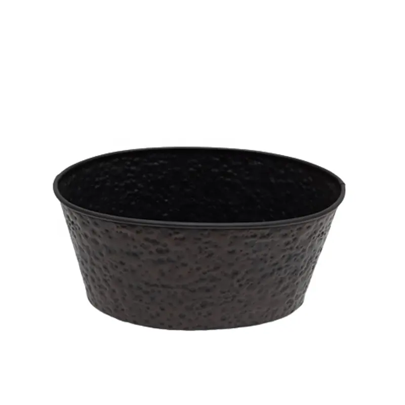 Iron Oval Embossed Planter Set Of 3 Large Size Bronze Colour Garden Pots   Planters For Flower Pots   Planters