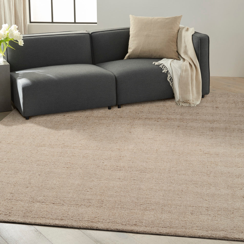 Calvin Klein Spun Beige Farmhouse Rug