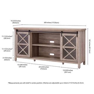 MeyerCross Clementine 68 in. Gray Oak TV Stand Fits TV's up to 65 in. TV0949