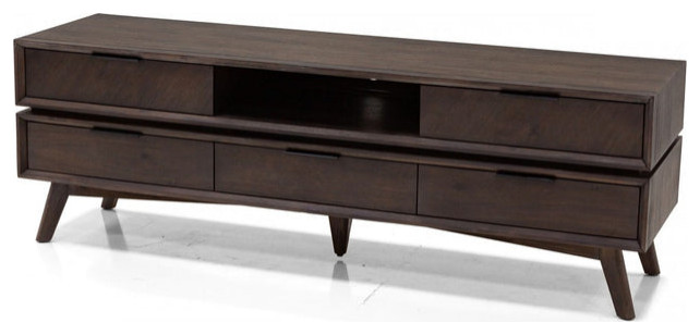 Andris Mid Century Acacia Tv Stand   Midcentury   Entertainment Centers And Tv Stands   by V.S.D Furniture  Houzz