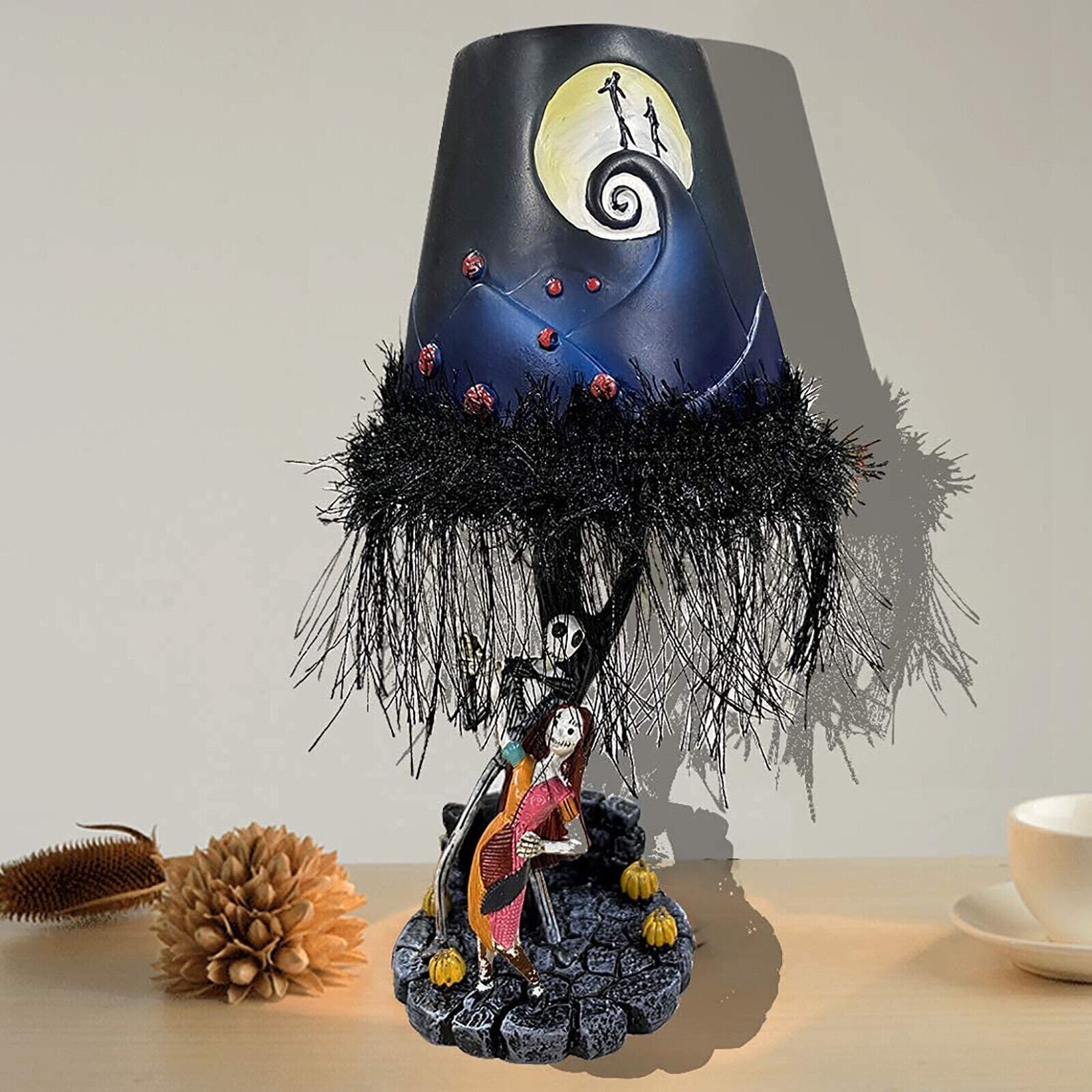 Jack Sally Table Lamp Character Home Halloween Light Up Decorations