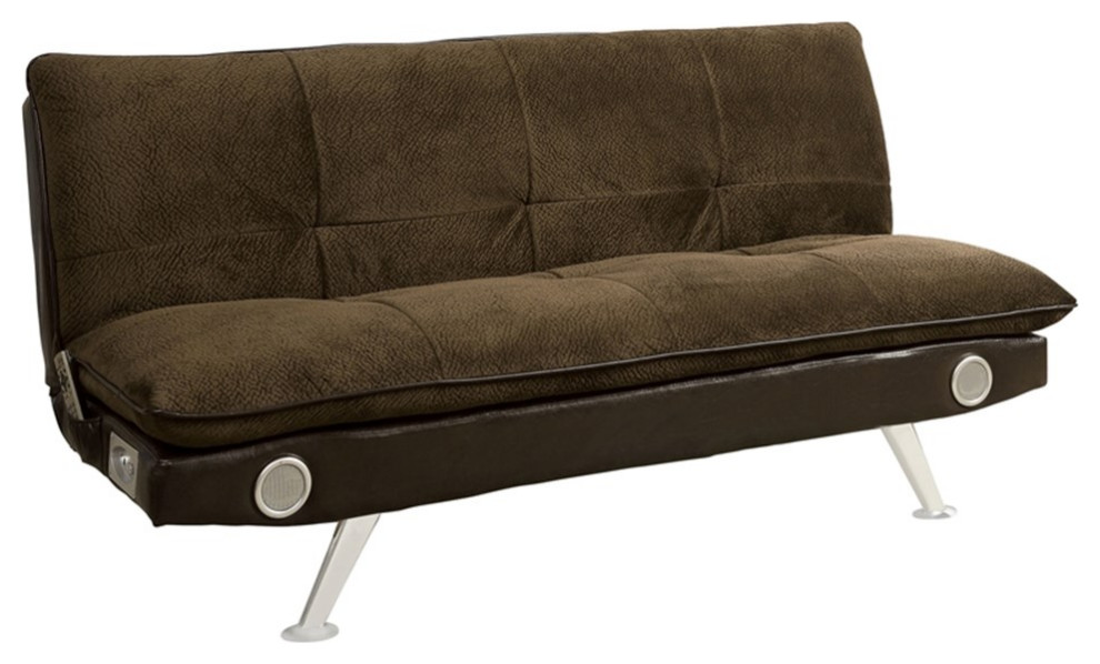 Furniture of America Malden Contemporary Fabric Sleeper Sofa Bed in Dark Brown   Contemporary   Sleeper Sofas   by Homesquare  Houzz