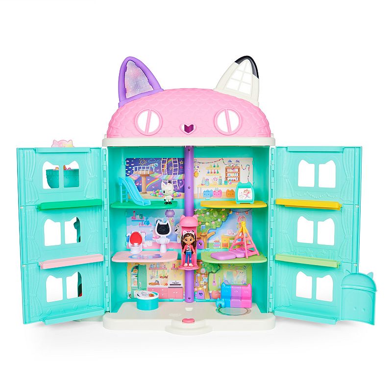 Spin Master DreamWorks Gabby's Dollhouse Purrfect Dollhouse with 2 Toy Figures and Accessories