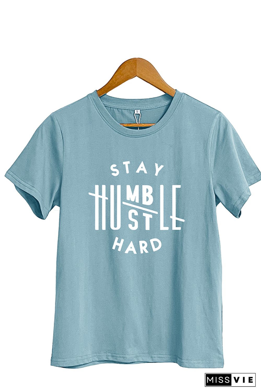 Stay Humble Hustle Hard Short Sleeve Graphic Tee Wholesale