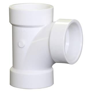 NIBCO 4 in. PVC DWV All Hub Sanitary Tee Fitting C4811HD4