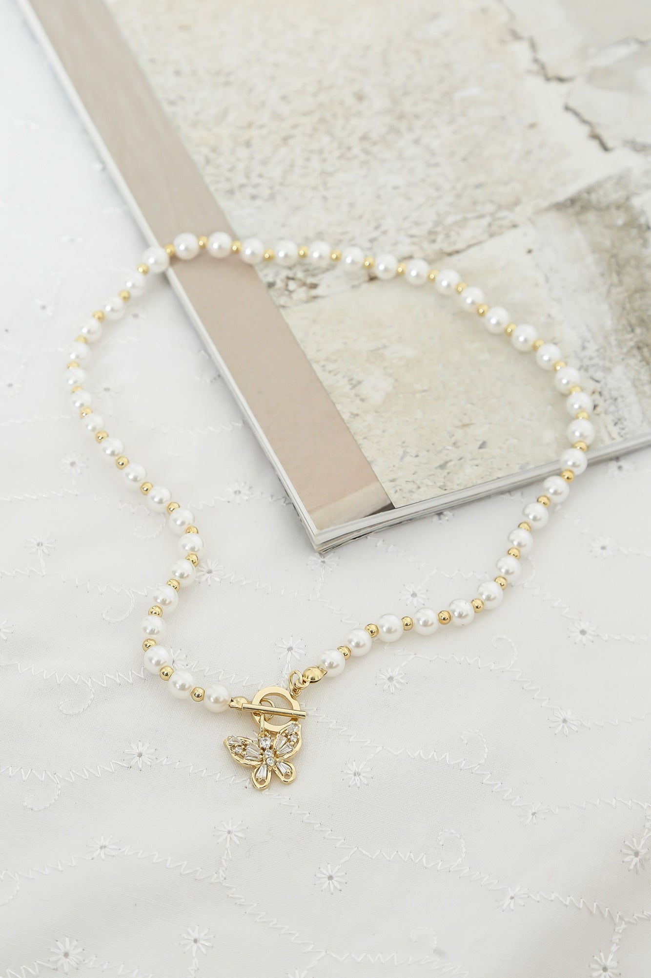 Gossamer Wing Necklace White