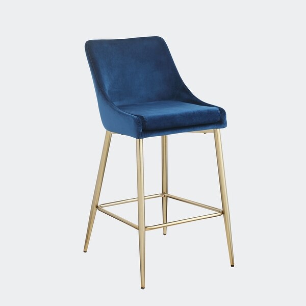 Velvet Upholstered Counter Stool