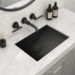 Ruvati Ariaso 18 in. Bathroom Sink Undermount Gunmetal Black Stainless Steel RVH6110BL