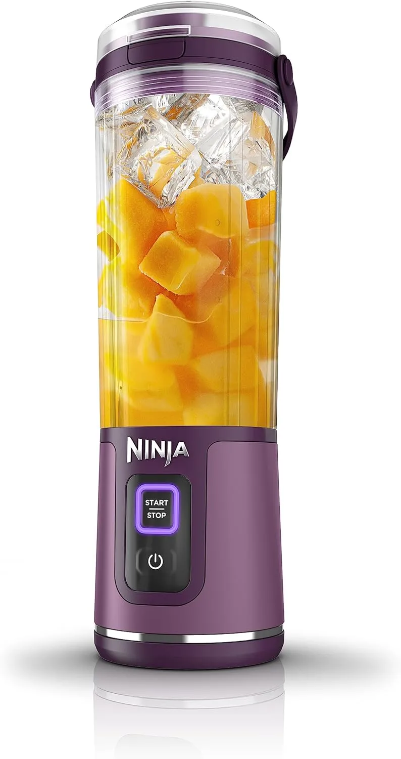 Ninja BC51NV Blast Portable Blender, Cordless, 18oz. Vessel, Personal Blender-for Shakes & Smoothies, BPA Free, Leakproof-Lid & Sip Spout, USB-C Rechargeable, Dishwasher Safe Parts, Denim Blue