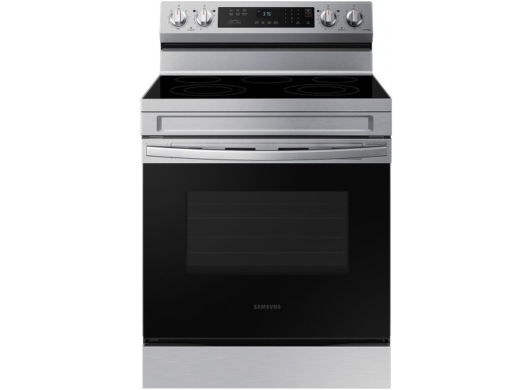  6.3 Cu. Ft. Stainless Steel Smart Freestanding Electric Range With Rapid Boil and Self Clean