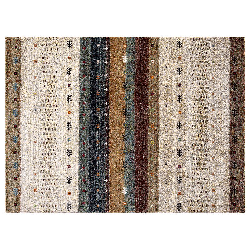 Concord Global Diamond Gabbeh Striped Rug