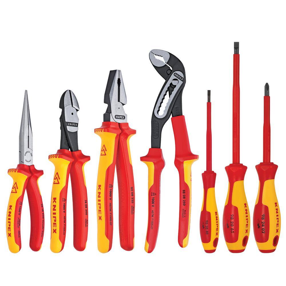 KNIPEX Pliers and Screwdriver Tool Set with Nylon Pouch (7-Piece) 9K 98 98 27 US