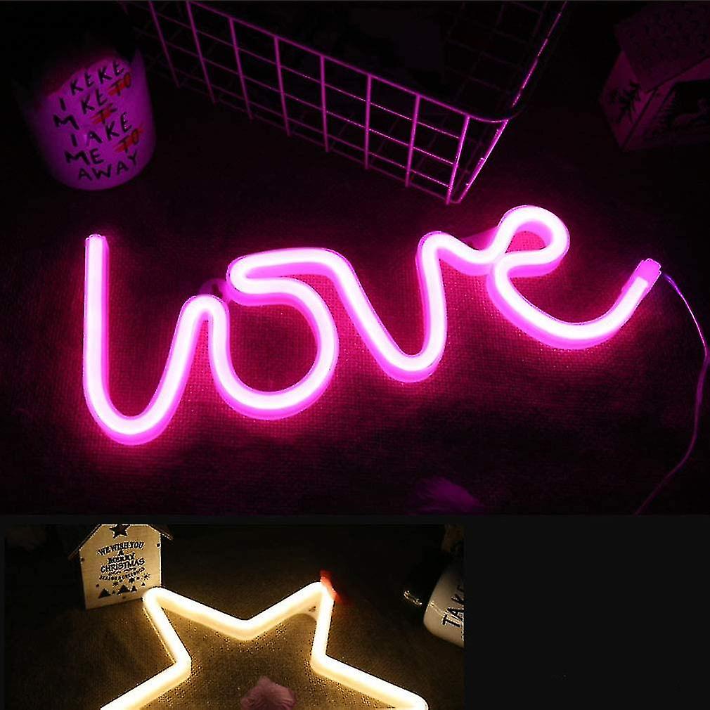 Love Neon Signs， Led Neon Light For Party Supplies， Girls Room Decor