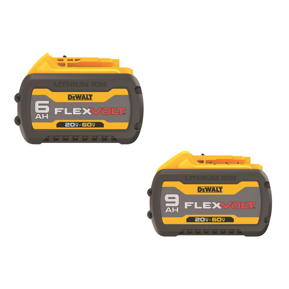 DW FLEXVOLT 20V/60V 9.0Ah and 6.0Ah Battery 2pk DCB669-2 from DW