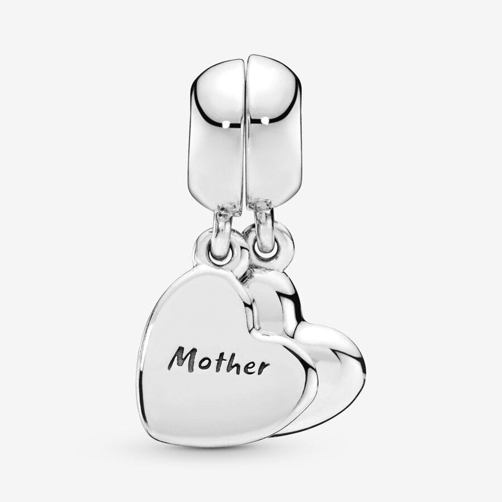 PANDORA  Mother & Son Heart Split Dangle Charm