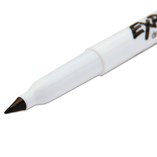 EXPO Low-Odor Dry-Erase Marker， Extra-Fine Needle Tip， Black， 4/Pack (1871774)