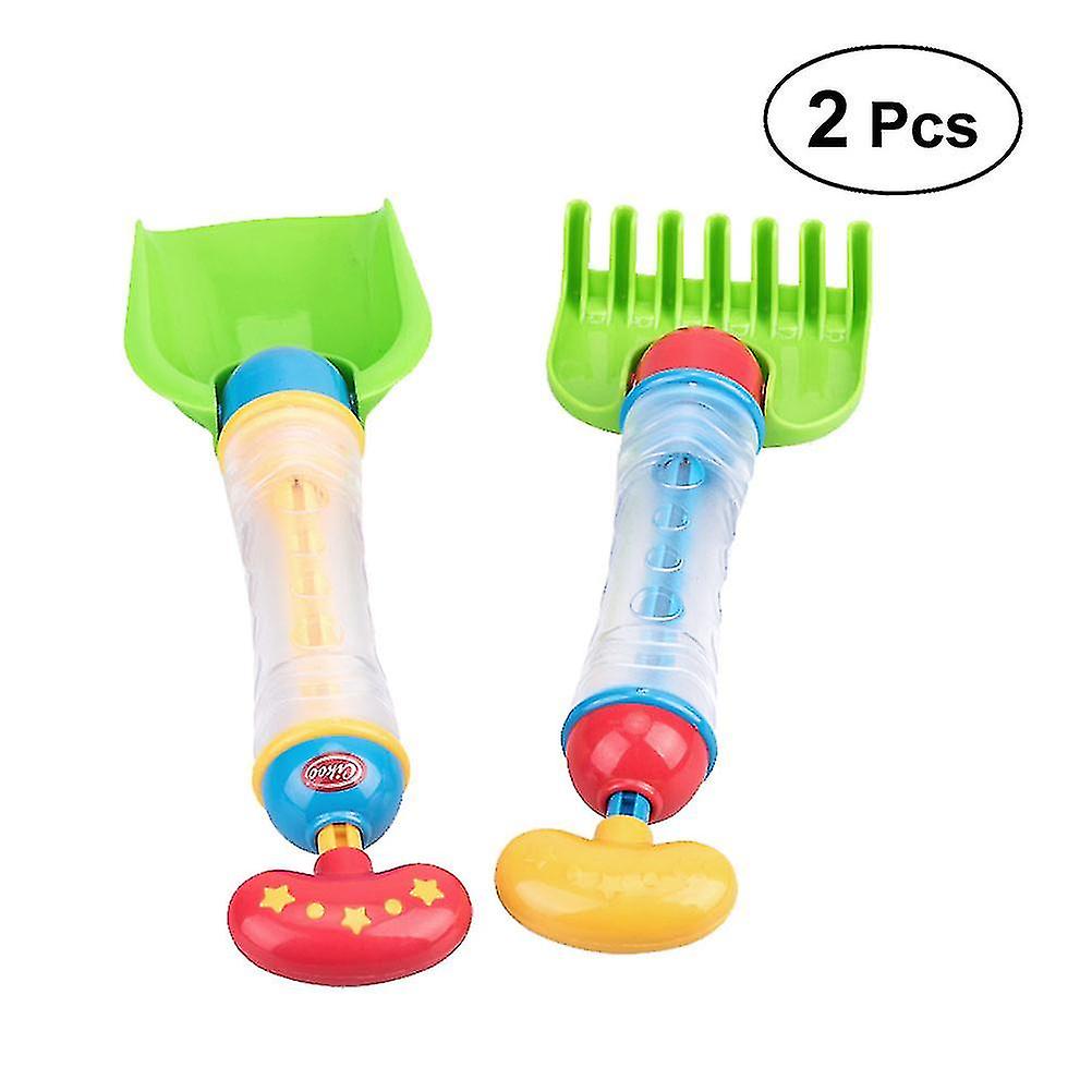 2pcs Kids Beach Scoop Rake Sand Toy With Water Blaster Funny Sand Dredging Beach Sandbox Toy