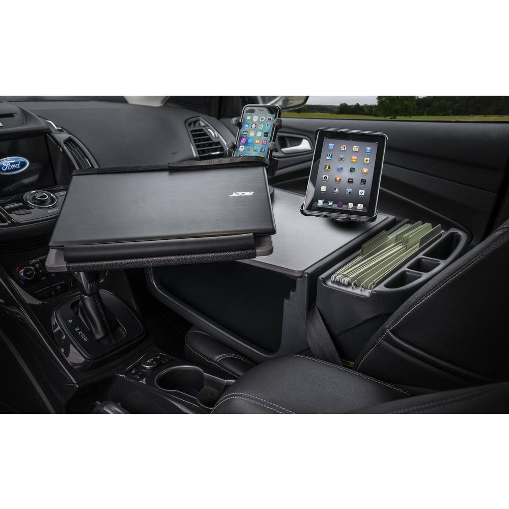 AutoExec Reach Desk Front Seat with X-Grip Phone Mount and iPadTablet Mount ReachDesk-03 FS Tablet