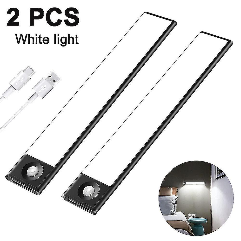 2 Pack Under Cabinet Lighting Motion Sensor Closet Light Wireless Rechargeable Battery Ultra Thin Ma